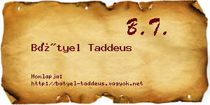 Bátyel Taddeus névjegykártya